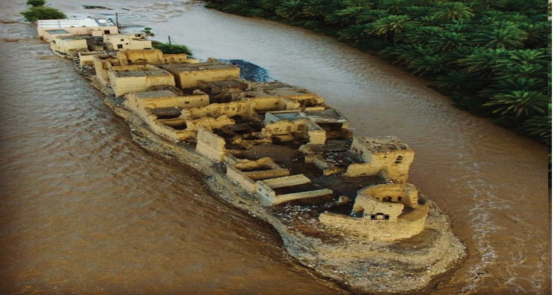 أمطار غزيرة وجريان الأودية والشعاب وتساقط حبات البرد