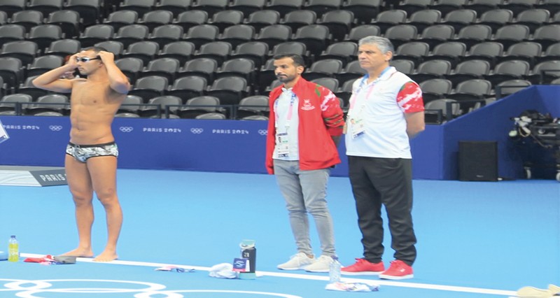 عيسى العدوي يطمح فـي ظهور أولمبي إيجابي بسباق 100 متر سباحة حرة .. اليوم