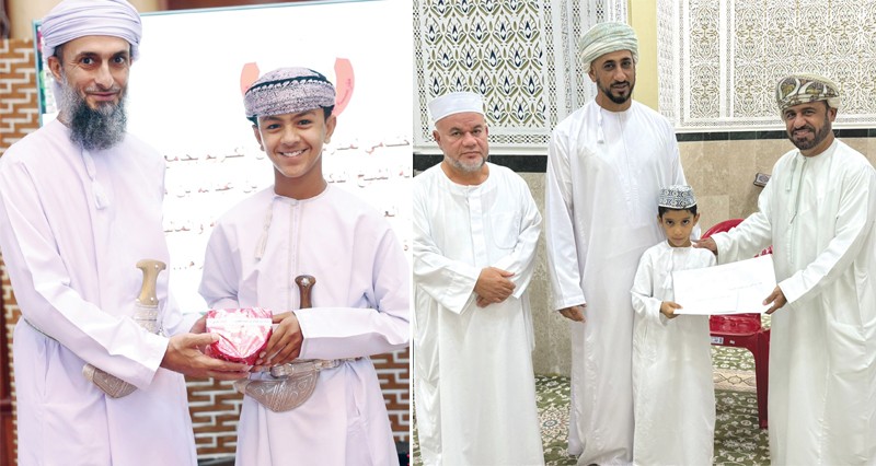 تكريم الطلبة الفائزين من حفظة القرآن الكريم بالكامل والوافـي وشناص
