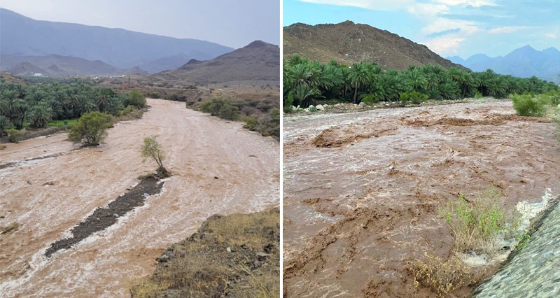 أمطار متفاوتة على الرستاق والظاهرة