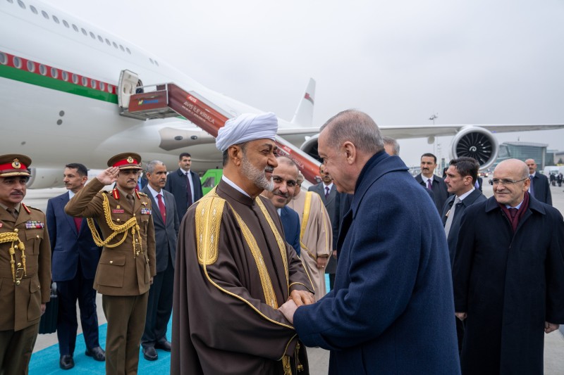 جلالة السلطان والرئيس التركي يبحثان تعزيز علاقات الصداقة التاريخية بين البلدين وجوانب التعاون والاستثمار