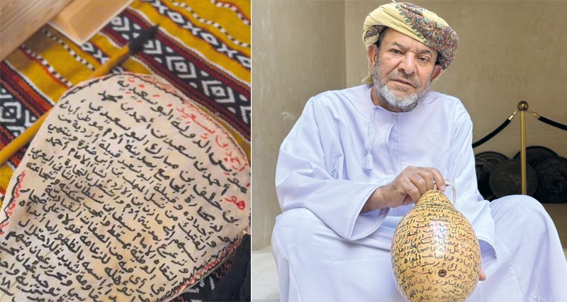 سليمان اليحيائي يبرز جماليات الحرف العربي على القطع الأثرية