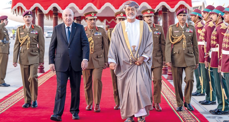 جلالة السلطان يقوم بزيارة &laquo;دولة&raquo; إلى الجزائر اليوم ويبحث القضايا الإقليمية والدولية مع الرئيس الجزائري