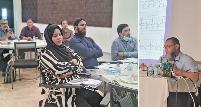 حلقة حول تدريب الأطباء على فهم تخطيط القلب وتحليله بشمال الباطنة