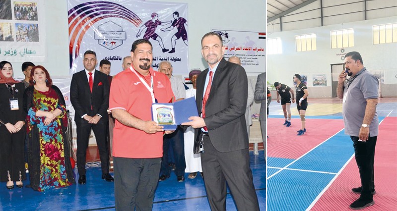 ناصر العلوي يتألق فـي تحكيم بطولة دوري المحترفين للكبادي بالعراق