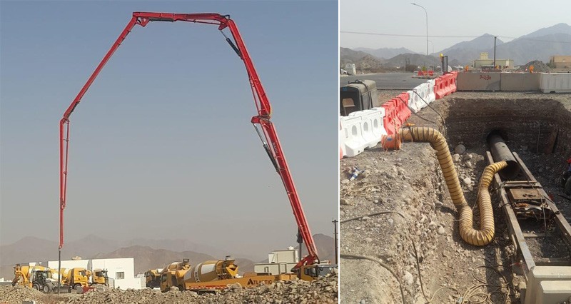 إنجاز 63% من مشروع خط نقل المياه بمدينة سمائل الصناعية