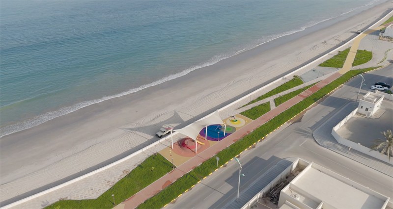 98٫5٪ نسبة إنجاز الأعمال فـي مشروع تطوير الواجهة البحرية بدبا