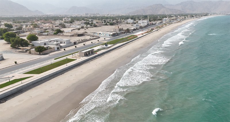 98٫5٪ نسبة إنجاز الأعمال فـي مشروع تطوير الواجهة البحرية بدبا