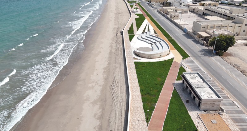 98٫5٪ نسبة إنجاز الأعمال فـي مشروع تطوير الواجهة البحرية بدبا