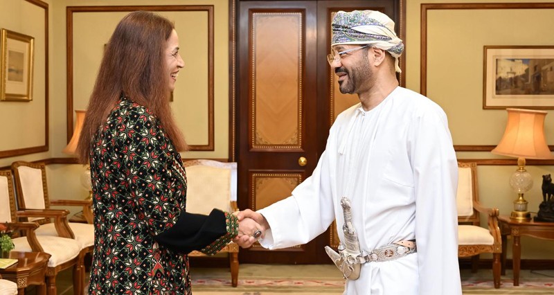 وزير الخارجية يودع سفيرة المملكة الأردنية الهاشمية