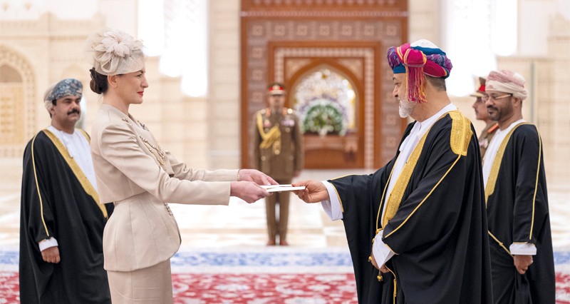 جلالة السلطان يتقبل أوراق اعتماد سفراء أرمينيا وهولندا وأوكرانيا ومصر