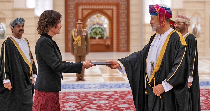 جلالة السلطان يتقبل أوراق اعتماد سفراء أرمينيا وهولندا وأوكرانيا ومصر