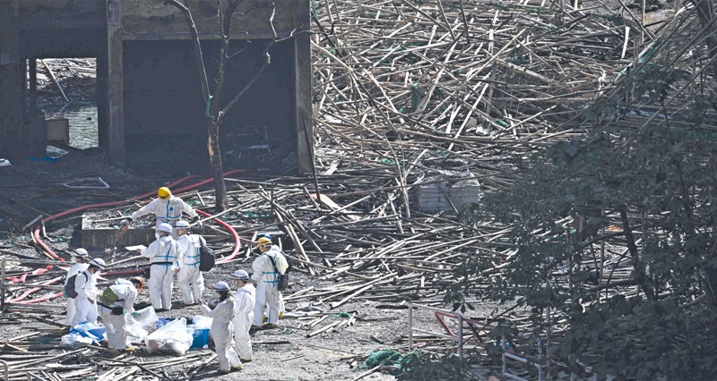 128 وفاة فـي حريق هونج كونج والبحث مستمر عن مفقودين