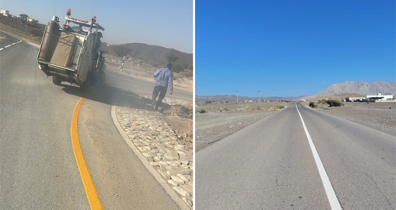 &laquo;الوطن&raquo; نقلت مطالب الأهالي .. بلدية الظاهرة تقوم بمعالجة وصيانة المواقع المتأثرة فـي طريق بات الهجر بعبري