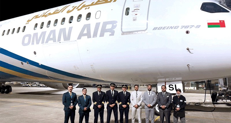 &laquo;الطيران العماني&raquo; تستقبل طائرتها التاسعة من طراز بوينج 787-9 دريملاينر