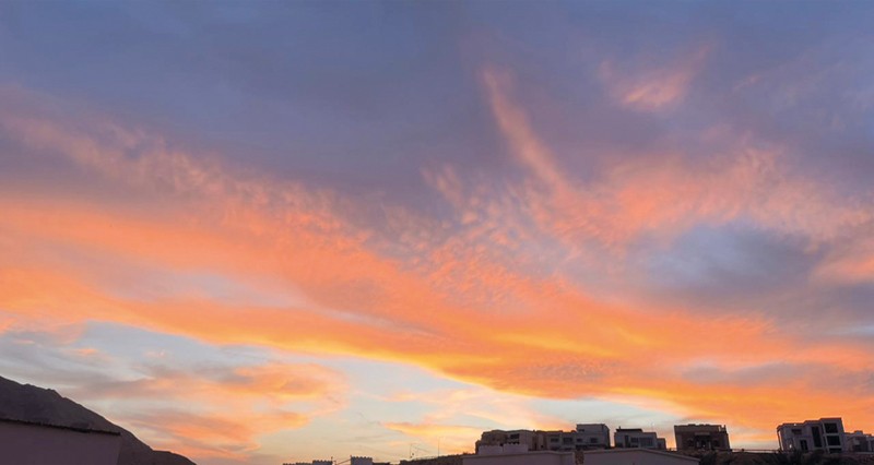 غروب الشمس بولاية بوشر