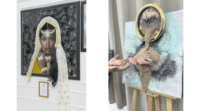 65 لوحة فنية متنوعة تزين أروقة المعرض التشكيلي &laquo; شريفة جاليري&raquo; بقريات