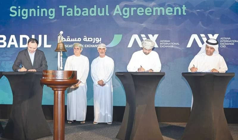 &laquo;بورصة مسقط&raquo; ومنصة &laquo;تبادل&raquo; توقعان اتفاقيتين مع بورصتي كازاخستان وأستانا الدولية