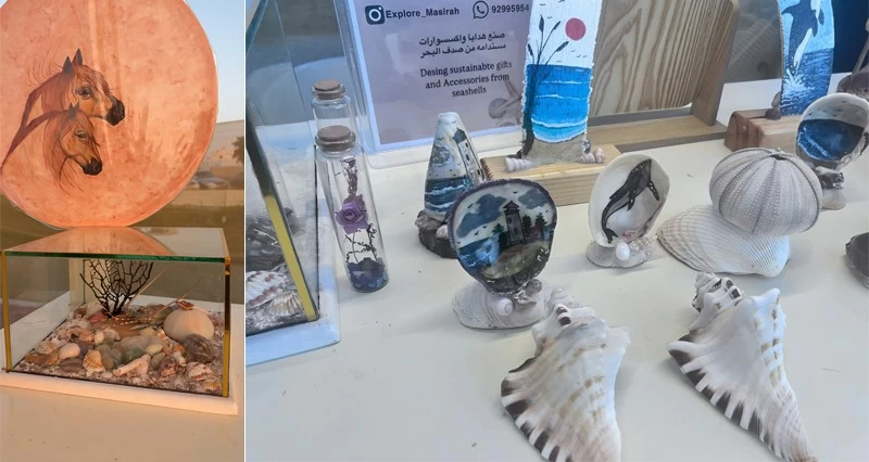 الحرفية شيخة العويسية .. تستلهم وتصنع الجمال من بحر مصيرة