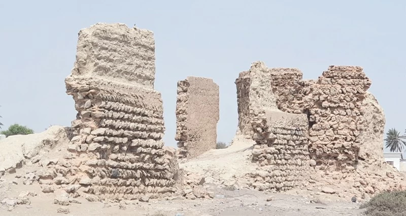 سور الهدادبة .. معلم يترقب الترميم على طريق الباطنة الساحلي بالمصنعة