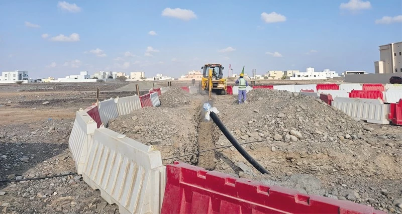 31% إنجازا بمشروع شبكات توزيع المياه فـي الخابورة