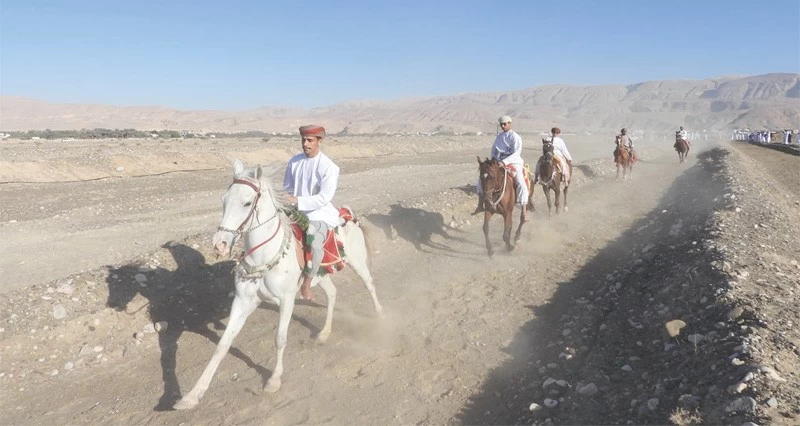 ركض العرضة للهجن والخيول ضمن فعاليات &laquo;شتاء دوت&raquo;