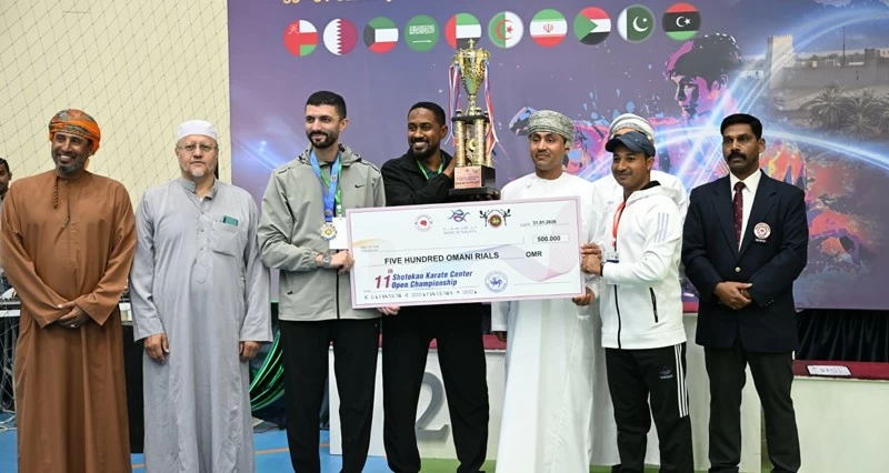 ختام منافسات بطولة مركز الشوتوكان الحادية عشرة المفتوحة للكاراتيه ضمن ليالي مسقط