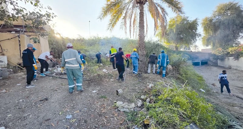 تجميل منطقة شرجة السوق التراثي فـي بهلاء