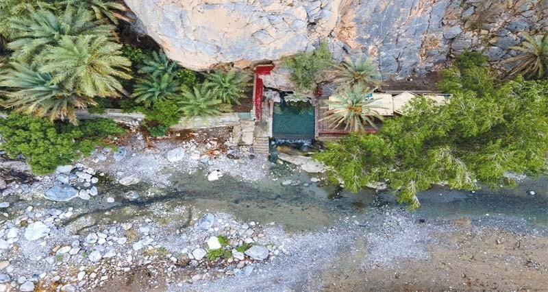 نظام ريّ لتبديل فلج الغريض بنخل بين الصيف والشتاء