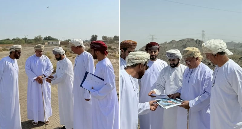 الاطلاع على تنفيذ المشاريع الإسكانية والخدمية فـي صحار