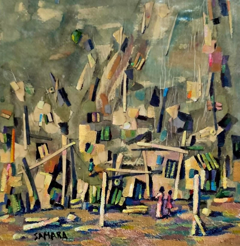 لوحات التشكيلي محمد سمارة.. اشتغال بصري على الذاكرة الجمعية والهوية