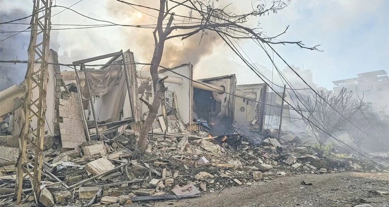 غارة &laquo;إسرائيلية&raquo; تستهدف مبنى فـي قلب بيروت