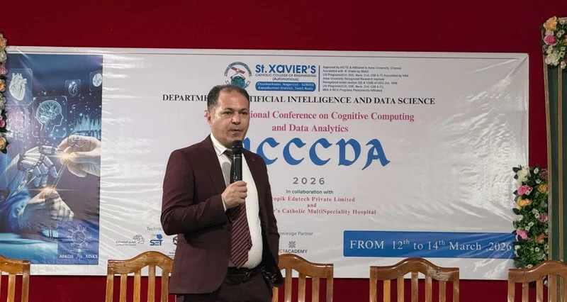 التقنية والعلوم التطبيقية تشارك فـي المؤتمر الدولي بالهند