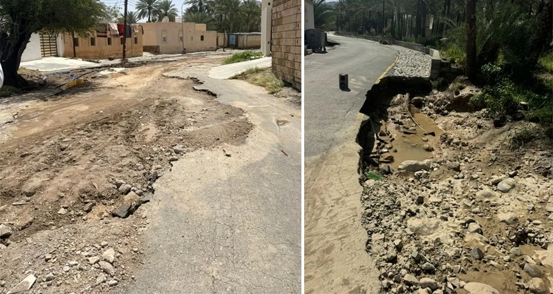 تقيّيم ميداني حوب اضرار البنية الأساسية للطرق في الداخلية