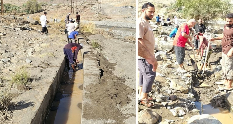 تنظيف فلج المدينة بوادي بني هني