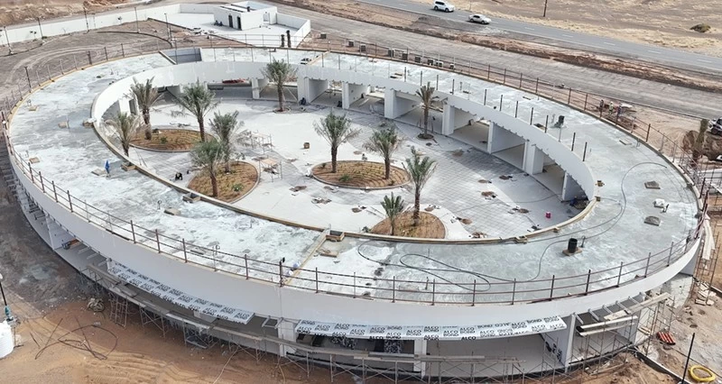 تواصل الأعمال الإنشائية فـي مركز بدية الترفيهي