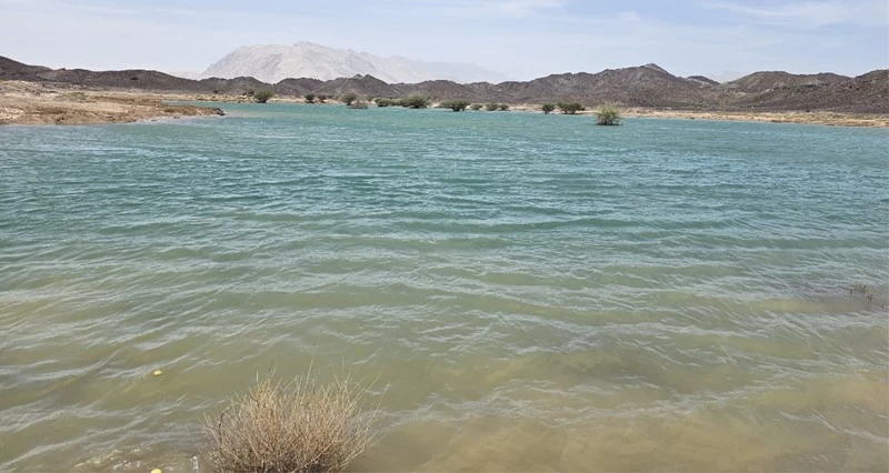 الأمطار تشكل بحيرة موسمية فـي &laquo;جبرين&raquo;