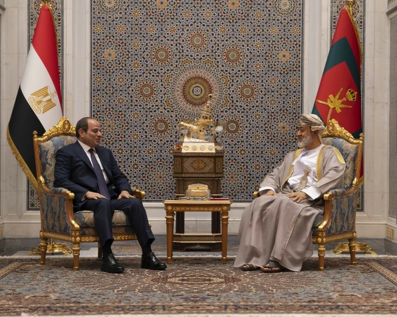 جلالة السلطان والرئيس المصري يعقدان لقاء أخويا ويتبادلان وجهات النظر بشأن الأزمة الأميركية الإيرانية