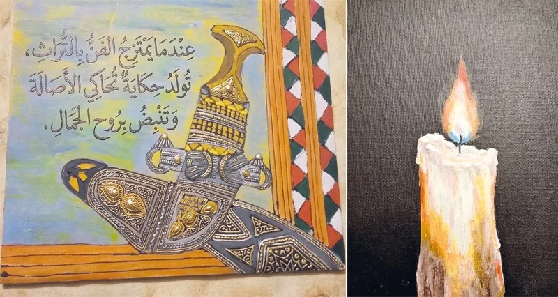 التشكيلية مزنة البلوشية : الفن أداة للتعبير الثقافـي ومرآة تعكس ذائقة المجتمع