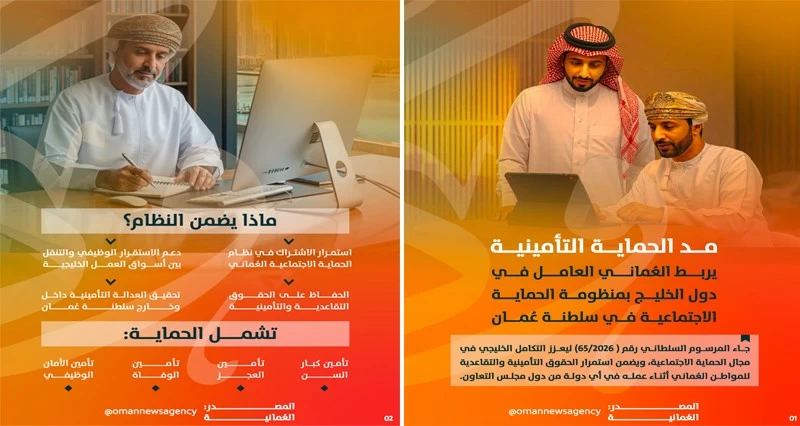 مد الحماية التأمينية.. مظلة خليجية تحفظ الحقوق وتعزز الاستقرار الوظيفي للعمانيين