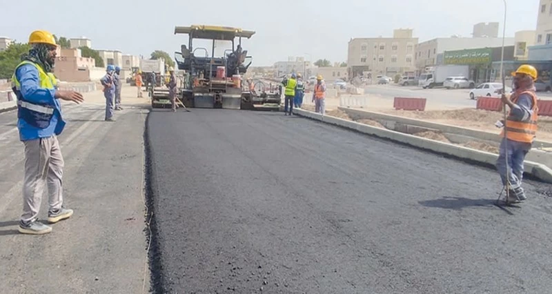 أكثر من 82 %.. نسبة إنجاز ازدواجية الطريق من دوار الغاز إلى صور