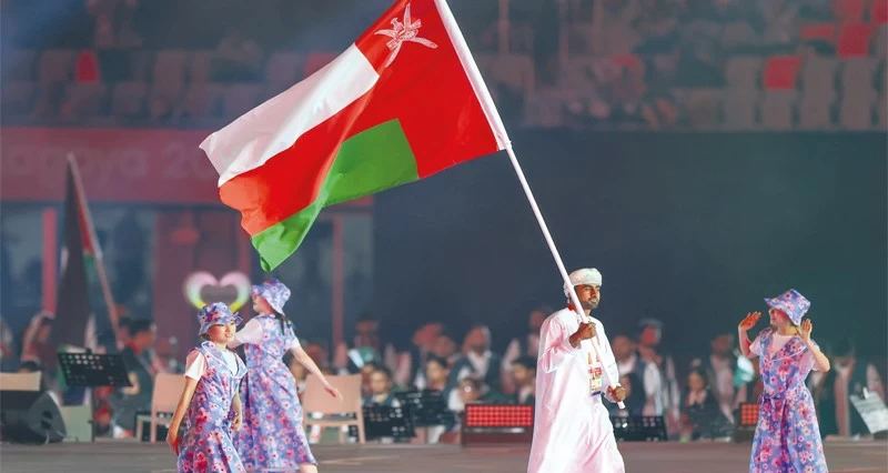 تحت شعار &laquo;نبض القلب المتناغم&raquo; .. سلطنة عمان تشارك فـي حفل الافتتاح الرسمي لدورة الألعاب الآسيوية باليابان