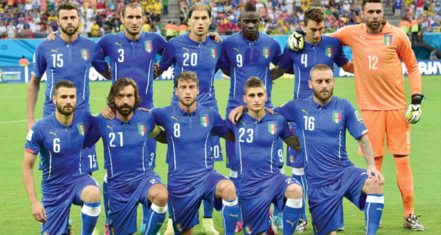 إيطاليا تواجه الأوروجواي في "موقعة البقاء والأعصاب" وانجلترا تلعب أمام كوستاريكا قاهرة العمالقة