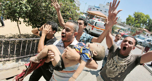 	الإرهاب الإسرائيلي يحصد 38 شهيدا بـ(القطاع) ويصيب 11 في تظاهرات رافضة بالضفة