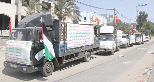قوافل المبادرة العمانية " بادر" الإغاثية تتواصل في شمال غزة 