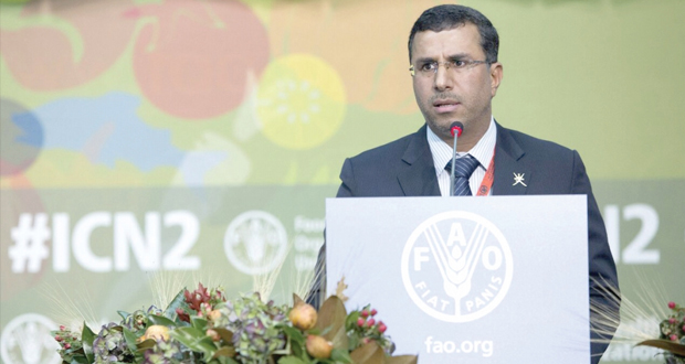 السلطنة تبذل جهودا حثيثة لتوفير الغذاء كما ونوعا  وتعمل على استقرار منظومة تداوله على مدار العام