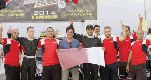في ختام رائع لرالي عمان الدولي ..الكواري يتوج بطلا وخالد القاسمي وصيفا وعبدالله القاسمي ثالثا