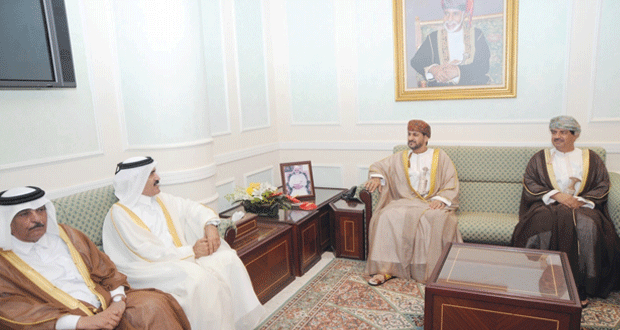 المعولي والشحي وسعود البوسعيدي يستقبلون رئيس المجلس البلدي القطري