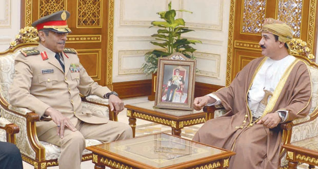 النعماني والنبهاني يستقبلان رئيس هيئة الأركان العامة بالمملكة العربية السعودية
