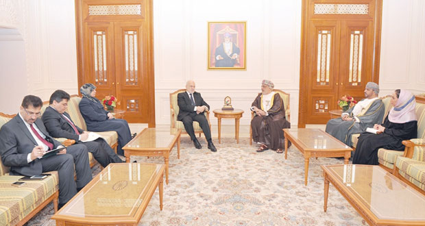 المنذري وأحمد الحارثي يستقبلان وزير خارجية العراق